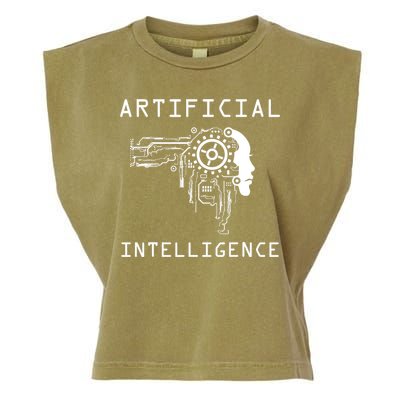 AI Developer Gift Artificial Brain Artificial Intelligence Garment-Dyed Women's Muscle Tee