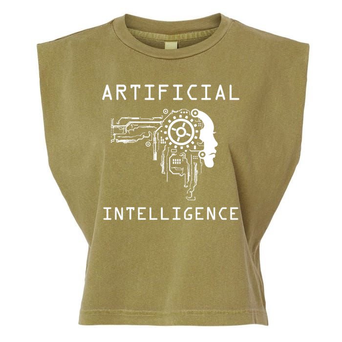 AI Developer Gift Artificial Brain Artificial Intelligence Garment-Dyed Women's Muscle Tee
