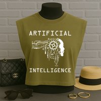AI Developer Gift Artificial Brain Artificial Intelligence Garment-Dyed Women's Muscle Tee