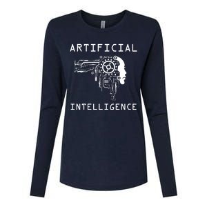 AI Developer Gift Artificial Brain Artificial Intelligence Womens Cotton Relaxed Long Sleeve T-Shirt