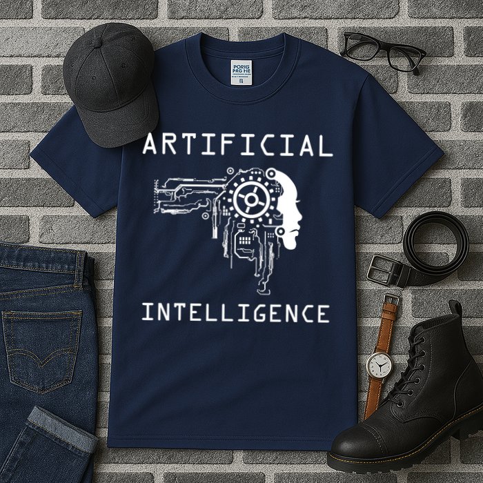 AI Developer Gift Artificial Brain Artificial Intelligence Tall T-Shirt