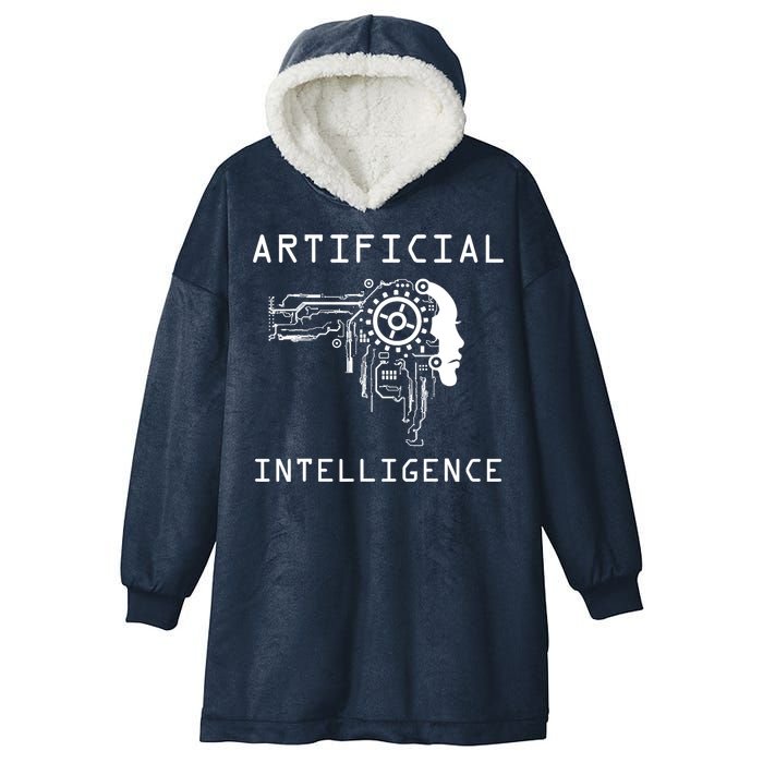 AI Developer Gift Artificial Brain Artificial Intelligence Hooded Wearable Blanket