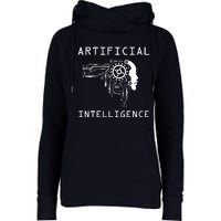 AI Developer Gift Artificial Brain Artificial Intelligence Womens Funnel Neck Pullover Hood