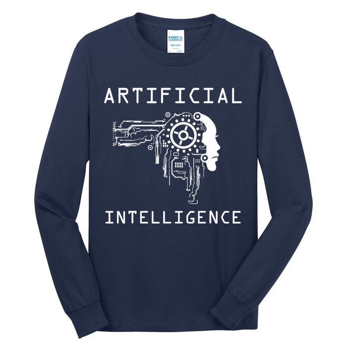 AI Developer Gift Artificial Brain Artificial Intelligence Tall Long Sleeve T-Shirt