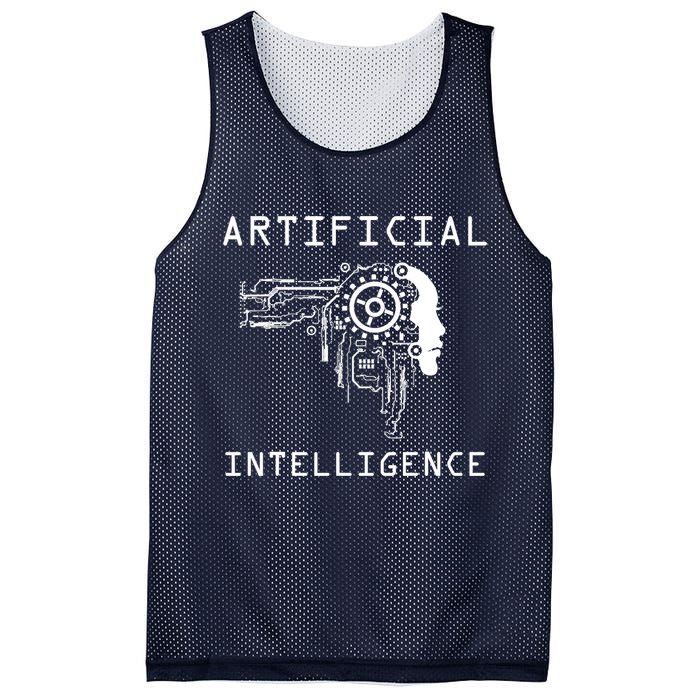 AI Developer Gift Artificial Brain Artificial Intelligence Mesh Reversible Basketball Jersey Tank