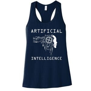 AI Developer Gift Artificial Brain Artificial Intelligence Women's Racerback Tank