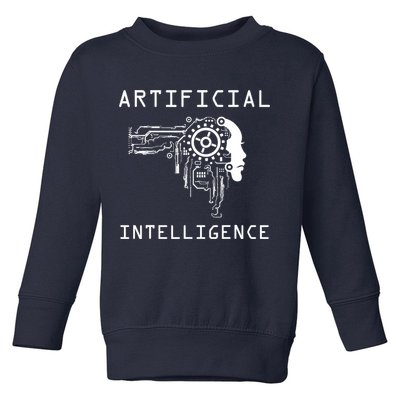 AI Developer Gift Artificial Brain Artificial Intelligence Toddler Sweatshirt