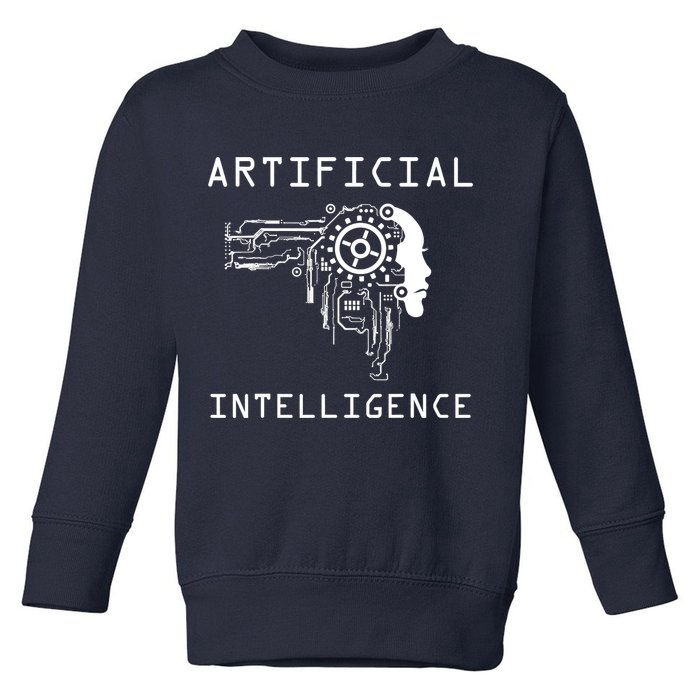 AI Developer Gift Artificial Brain Artificial Intelligence Toddler Sweatshirt