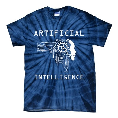 AI Developer Gift Artificial Brain Artificial Intelligence Tie-Dye T-Shirt