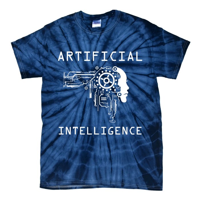 AI Developer Gift Artificial Brain Artificial Intelligence Tie-Dye T-Shirt
