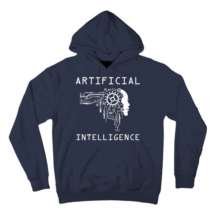 AI Developer Gift Artificial Brain Artificial Intelligence Tall Hoodie