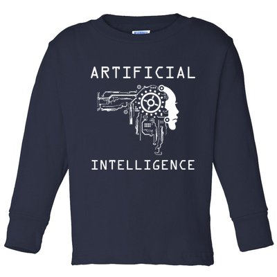 AI Developer Gift Artificial Brain Artificial Intelligence Toddler Long Sleeve Shirt