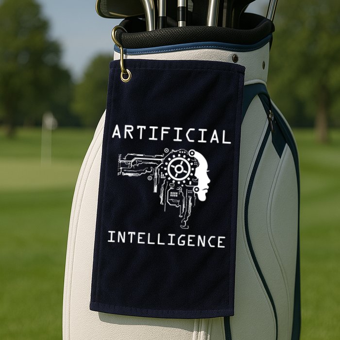 AI Developer Gift Artificial Brain Artificial Intelligence Golf Towel