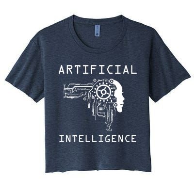 AI Developer Gift Artificial Brain Artificial Intelligence Crop Top