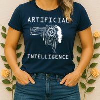 AI Developer Gift Artificial Brain Artificial Intelligence Womens T-Shirt