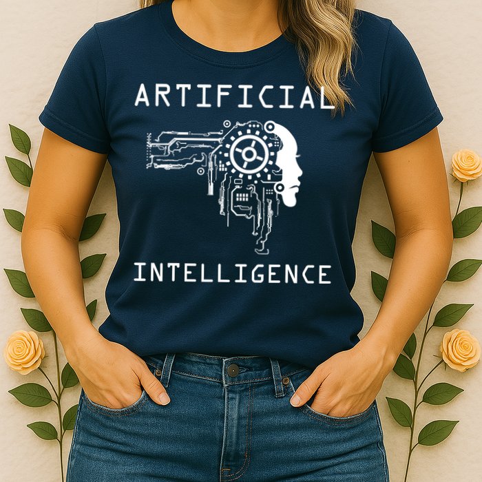 AI Developer Gift Artificial Brain Artificial Intelligence Womens T-Shirt