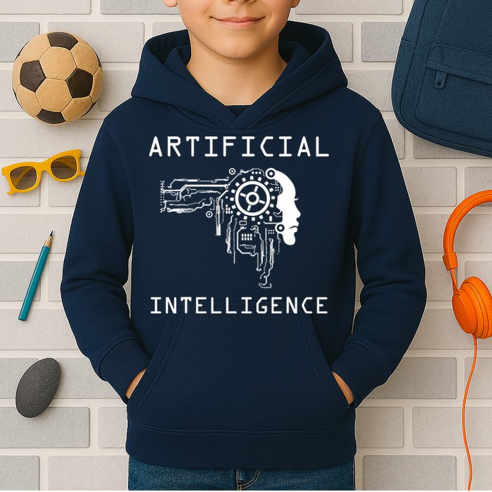 AI Developer Gift Artificial Brain Artificial Intelligence Kids Hoodie