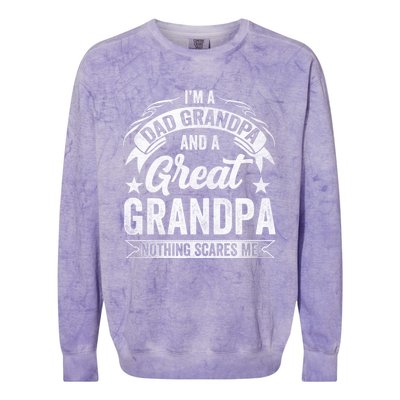 A Dad Grandpa And Great Grandpa Grandma Fatherhood Meaningful Gift Colorblast Crewneck Sweatshirt