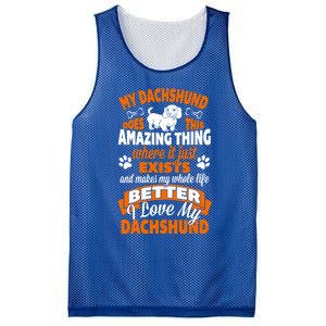 Amazing Dachshund Gift Mesh Reversible Basketball Jersey Tank