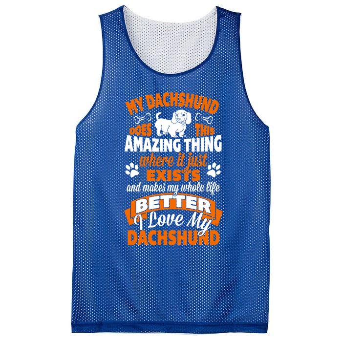 Amazing Dachshund Gift Mesh Reversible Basketball Jersey Tank