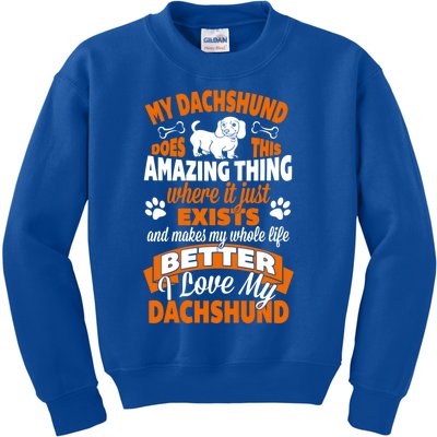 Amazing Dachshund Gift Kids Sweatshirt