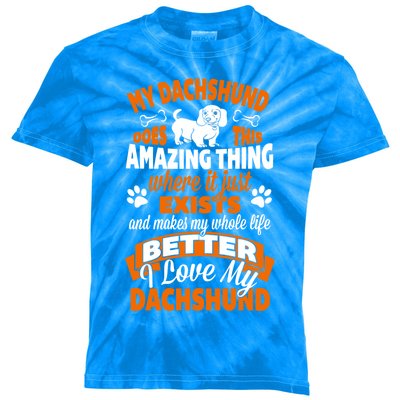 Amazing Dachshund Gift Kids Tie-Dye T-Shirt