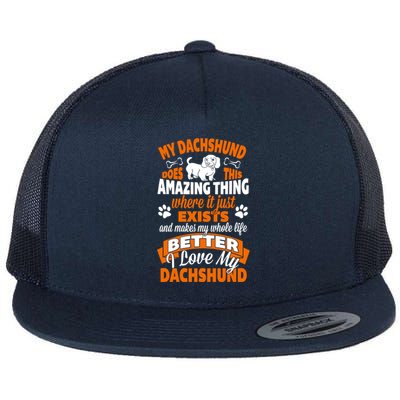 Amazing Dachshund Gift Flat Bill Trucker Hat