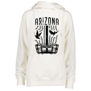 Arizona Disc Golf Player Breaking Chains Birdie Meaningful Gift Womens Funnel Neck Pullover Hood