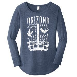 Arizona Disc Golf Player Breaking Chains Birdie Meaningful Gift Women's Perfect Tri Tunic Long Sleeve Shirt