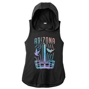 Arizona Disc Golf Player Breaking Chains Birdie Funny Gift Ladies PosiCharge Tri-Blend Wicking Draft Hoodie Tank