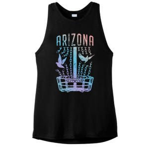 Arizona Disc Golf Player Breaking Chains Birdie Funny Gift Ladies PosiCharge Tri-Blend Wicking Tank