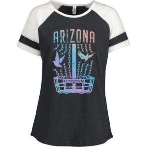 Arizona Disc Golf Player Breaking Chains Birdie Funny Gift Enza Ladies Jersey Colorblock Tee