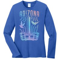 Arizona Disc Golf Player Breaking Chains Birdie Funny Gift Ladies Long Sleeve Shirt