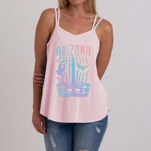 Arizona Disc Golf Player Breaking Chains Birdie Funny Gift Women's Strappy Tank