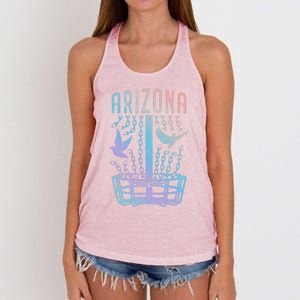 Arizona Disc Golf Player Breaking Chains Birdie Funny Gift Women's Knotted Racerback Tank