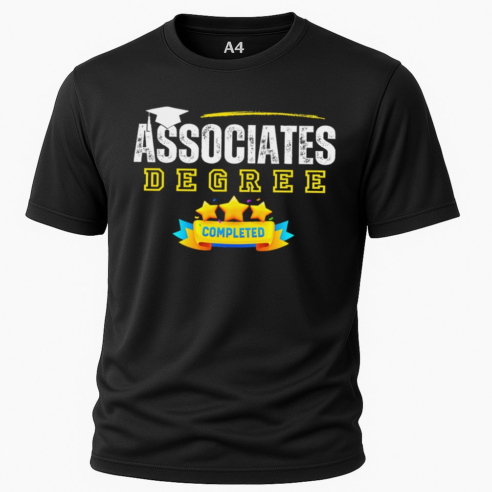 Associates Degree Graduation Senior Celebration Grad Party Cooling Performance Crew T-Shirt