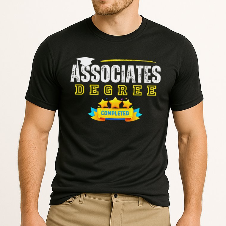 Associates Degree Graduation Senior Celebration Grad Party Cooling Performance Crew T-Shirt