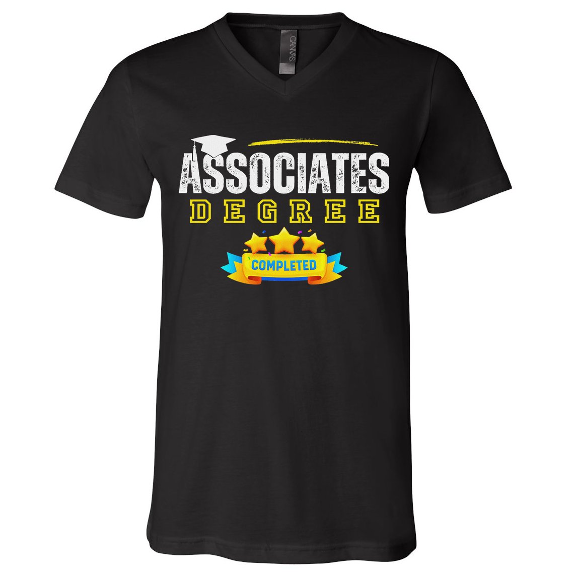 Associates Degree Graduation Senior Celebration Grad Party V-Neck T-Shirt