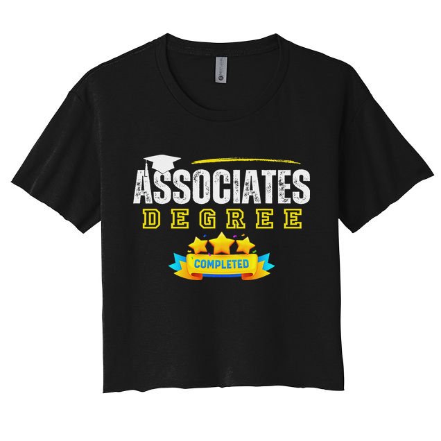 Associates Degree Graduation Senior Celebration Grad Party Women's Crop Top Tee