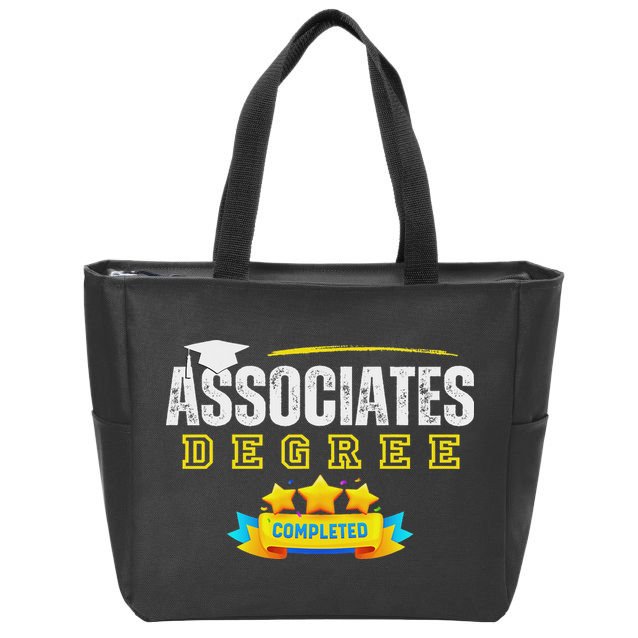 Associates Degree Graduation Senior Celebration Grad Party Zip Tote Bag