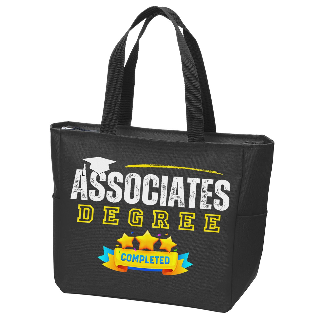 Associates Degree Graduation Senior Celebration Grad Party Zip Tote Bag