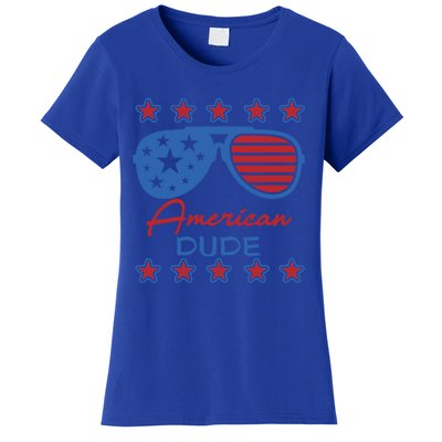 American Dude Gift 4th Of July Sunglasses Cute Gift Women's T-Shirt