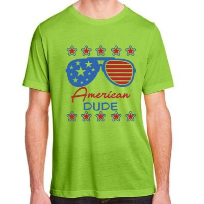 American Dude Great Gift 4th Of July Sunglasses Funny Gift Adult ChromaSoft Performance T-Shirt