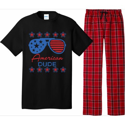 American Dude Great Gift 4th Of July Sunglasses Funny Gift Pajama Set