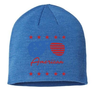 American Dude Great Gift 4th Of July Sunglasses Funny Gift Sustainable Beanie