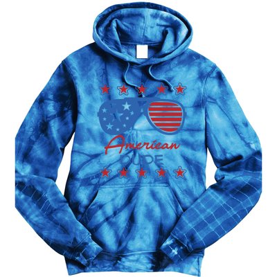 American Dude Great Gift 4th Of July Sunglasses Funny Gift Tie Dye Hoodie