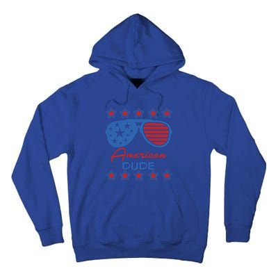 American Dude Great Gift 4th Of July Sunglasses Funny Gift Tall Hoodie