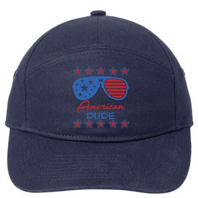 American Dude Great Gift 4th Of July Sunglasses Funny Gift 7-Panel Snapback Hat