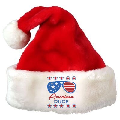 American Dude Great Gift 4th Of July Sunglasses Funny Gift Premium Christmas Santa Hat