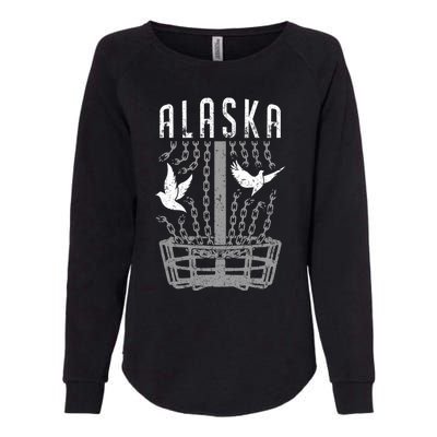 Alaska Disc Golf Player Breaking Chains Birdie Gift Womens California Wash Sweatshirt